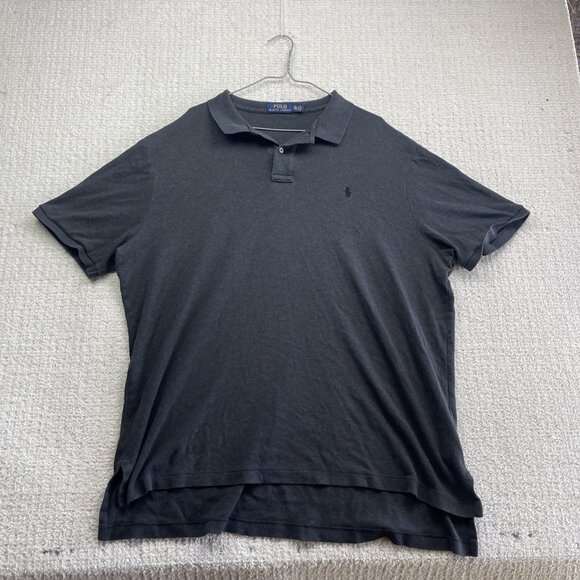 Ralph Lauren Polo Shirt Men XXL Gray Casual Golf Preppy Pique Knit Classic Fit - Picture 1 of 16